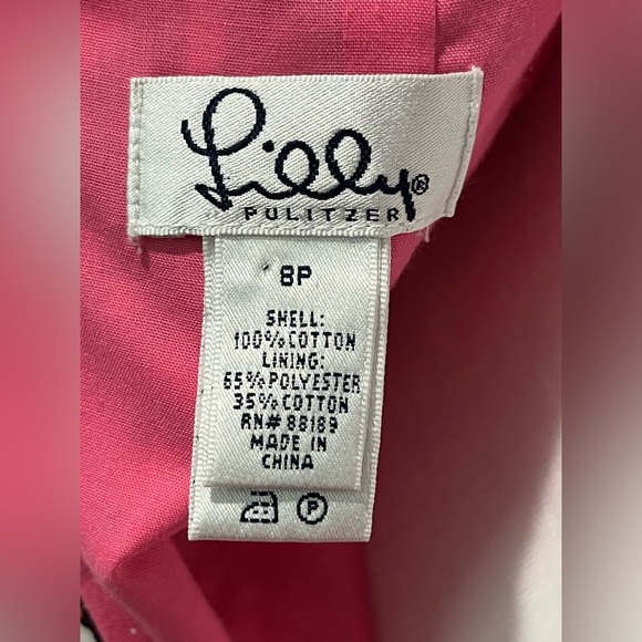 Lilly Pulitzer Petite 8 Sabrina Strapless Dress Black Flower Market Vintage 90’s - Picture 9 of 15